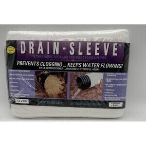 Drain Sleeve Filter Fabric Sock 4 in. x 10 ft. for Corrugated Pipe